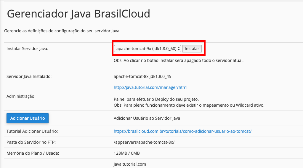 Instalar Servidor Java